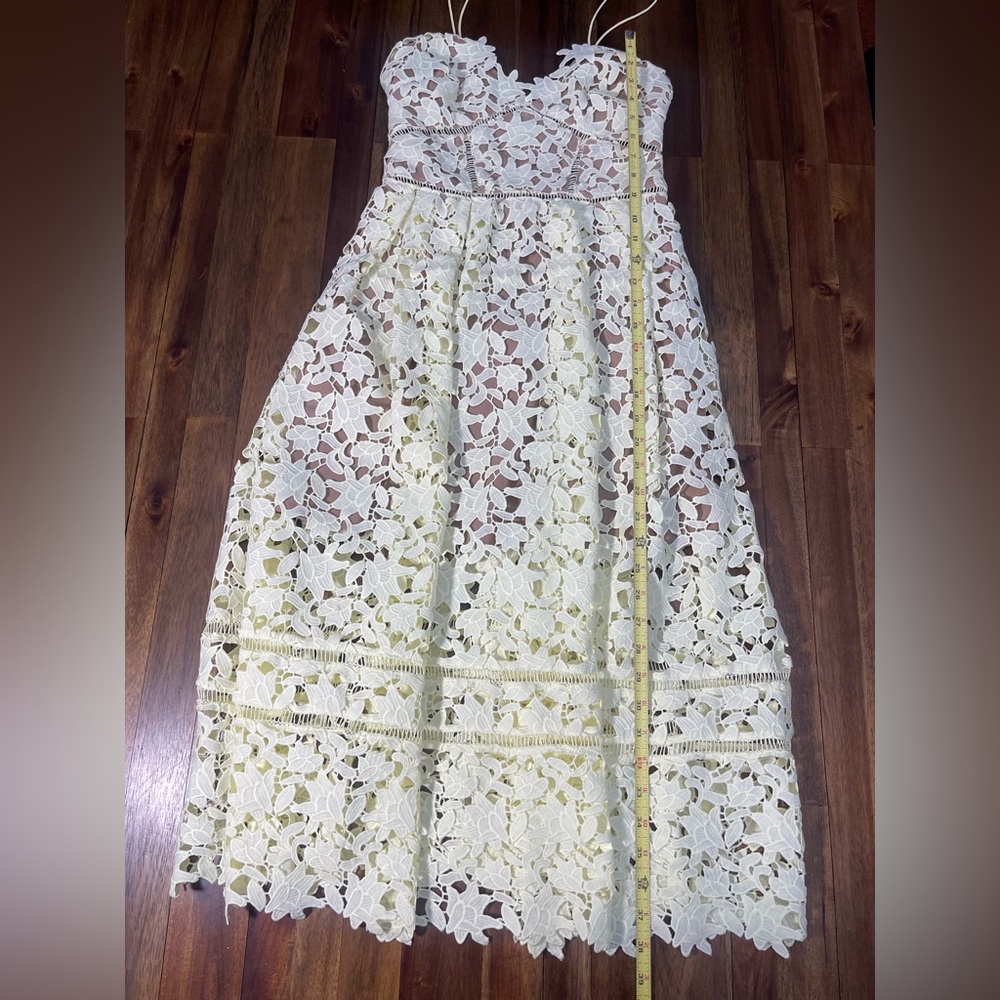 Self Portrait Azaelea Dress yellow lace women’s 
Size 4 - Picture 8 of 14